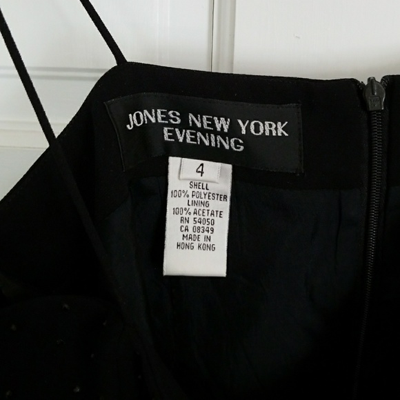 Jones New York Black Evening Dress Size 4 - Picture 5 of 6